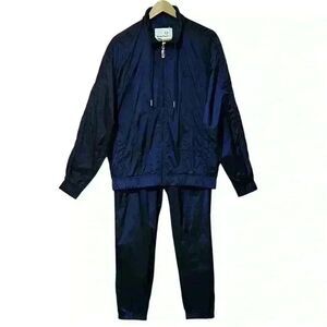 Sergio Tacchini Iridescent Tracksuit S Maritime Blue Tennis Warm Up Sporty NWT